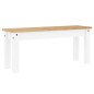 vidaXL Banco de comedor Panama madera maciza pino blanco 105x30x45 cm