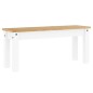 vidaXL Banco de comedor Panama madera maciza pino blanco 105x30x45 cm