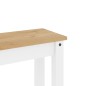 vidaXL Banco de comedor Panama madera maciza pino blanco 105x30x45 cm