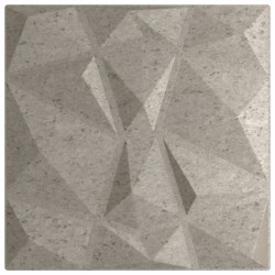 vidaXL Paneles pared 48 uds XPS diamante gris hormigón 50x50cm 12 m²