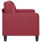 vidaXL Sofá de 2 plazas de cuero sintético rojo vino 120 cm vidaXL Sofá de 2 plazas de cuero sintético rojo vino 120 cm