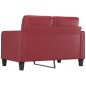 vidaXL Sofá de 2 plazas de cuero sintético rojo vino 120 cm vidaXL Sofá de 2 plazas de cuero sintético rojo vino 120 cm