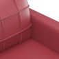 vidaXL Sofá de 2 plazas de cuero sintético rojo vino 120 cm vidaXL Sofá de 2 plazas de cuero sintético rojo vino 120 cm