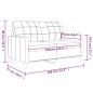 vidaXL Sofá de 2 plazas de cuero sintético rojo vino 120 cm vidaXL Sofá de 2 plazas de cuero sintético rojo vino 120 cm