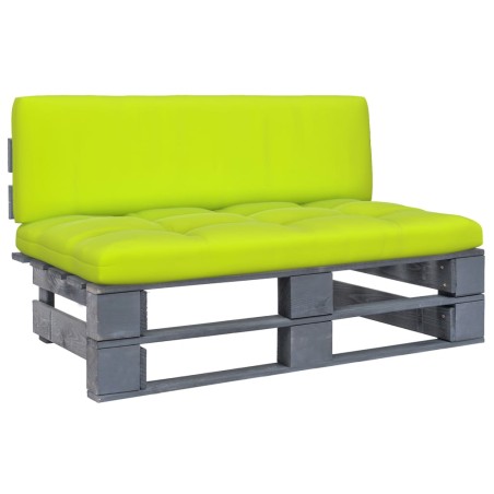 vidaXL Otomana de jardín de palets madera de pino impregnada gris