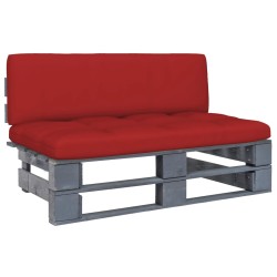 vidaXL Otomana de jardín de palets madera de pino impregnada gris