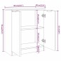 vidaXL Aparador de 3 piezas madera contrachapada blanca brillante vidaXL Aparador de 3 piezas madera contrachapada blanca brillante