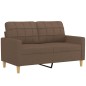 vidaXL Sofá de 2 plazas de tela marrón 120 cm vidaXL Sofá de 2 plazas de tela marrón 120 cm