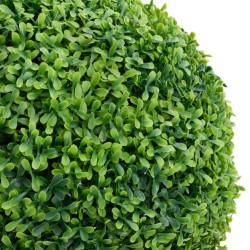 vidaXL Planta de boj artificial forma de bola con maceta verde 50 cm
