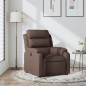 vidaXL Sillón reclinable de tela marrón oscuro vidaXL Sillón reclinable de tela marrón oscuro