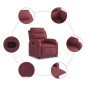 vidaXL Sillón reclinable de tela rojo tinto vidaXL Sillón reclinable de tela rojo tinto