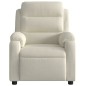vidaXL Sillón de masaje reclinable de terciopelo crema vidaXL Sillón de masaje reclinable de terciopelo crema