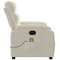 vidaXL Sillón de masaje reclinable de terciopelo crema vidaXL Sillón de masaje reclinable de terciopelo crema