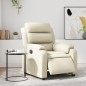 vidaXL Sillón reclinable eléctrico de cuero sintético crema vidaXL Sillón reclinable eléctrico de cuero sintético crema