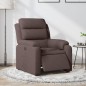 vidaXL Sillón reclinable eléctrico tela marrón oscuro vidaXL Sillón reclinable eléctrico tela marrón oscuro