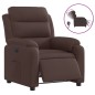 vidaXL Sillón reclinable eléctrico tela marrón oscuro vidaXL Sillón reclinable eléctrico tela marrón oscuro