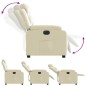 vidaXL Sillón reclinable eléctrico de cuero sintético crema vidaXL Sillón reclinable eléctrico de cuero sintético crema
