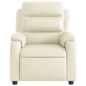 vidaXL Sillón reclinable eléctrico de cuero sintético crema vidaXL Sillón reclinable eléctrico de cuero sintético crema