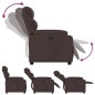 vidaXL Sillón reclinable eléctrico tela marrón oscuro vidaXL Sillón reclinable eléctrico tela marrón oscuro