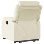 vidaXL Sillón reclinable elevable cuero artificial color crema vidaXL Sillón reclinable elevable cuero artificial color crema