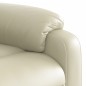 vidaXL Sillón reclinable elevable cuero artificial color crema vidaXL Sillón reclinable elevable cuero artificial color crema