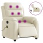 vidaXL Sillón de masaje reclinable eléctrico cuero sintético crema vidaXL Sillón de masaje reclinable eléctrico cuero sintético crema
