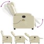 vidaXL Sillón de masaje reclinable eléctrico cuero sintético crema vidaXL Sillón de masaje reclinable eléctrico cuero sintético crema