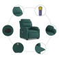 vidaXL Sillón masaje eléctrico reclinable elevable tela verde oscuro vidaXL Sillón masaje eléctrico reclinable elevable tela verde oscuro