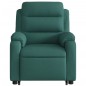 vidaXL Sillón masaje eléctrico reclinable elevable tela verde oscuro vidaXL Sillón masaje eléctrico reclinable elevable tela verde oscuro