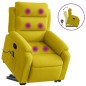 vidaXL Sillón reclinable de masaje elevable terciopelo amarillo vidaXL Sillón reclinable de masaje elevable terciopelo amarillo