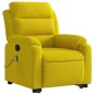 vidaXL Sillón reclinable de masaje elevable terciopelo amarillo vidaXL Sillón reclinable de masaje elevable terciopelo amarillo