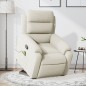 vidaXL Sillón reclinable de masaje elevable terciopelo crema vidaXL Sillón reclinable de masaje elevable terciopelo crema