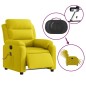 vidaXL Sillón reclinable de masaje eléctrico terciopelo amarillo vidaXL Sillón reclinable de masaje eléctrico terciopelo amarillo