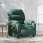 vidaXL Sillón reclinable de masaje eléctrico terciopelo verde oscuro vidaXL Sillón reclinable de masaje eléctrico terciopelo verde oscuro