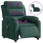 vidaXL Sillón reclinable de masaje eléctrico terciopelo verde oscuro vidaXL Sillón reclinable de masaje eléctrico terciopelo verde oscuro