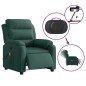 vidaXL Sillón reclinable de masaje eléctrico terciopelo verde oscuro vidaXL Sillón reclinable de masaje eléctrico terciopelo verde oscuro