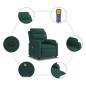 vidaXL Sillón reclinable de masaje eléctrico terciopelo verde oscuro vidaXL Sillón reclinable de masaje eléctrico terciopelo verde oscuro