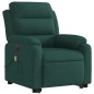 vidaXL Sillón masaje reclinable elevable terciopelo verde oscuro vidaXL Sillón masaje reclinable elevable terciopelo verde oscuro
