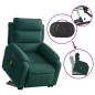 vidaXL Sillón masaje reclinable elevable terciopelo verde oscuro vidaXL Sillón masaje reclinable elevable terciopelo verde oscuro
