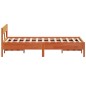 vidaXL Estructura cama con cabecero madera pino marrón cera 140x190 cm vidaXL Estructura cama con cabecero madera pino marrón cera 140x190 cm