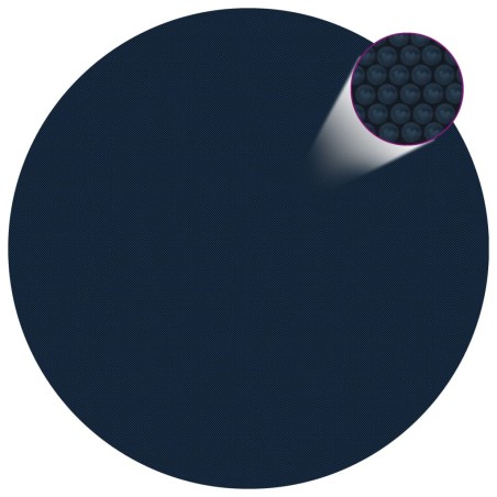 vidaXL Cubierta solar de piscina de PE flotante negro y azul 300 cm