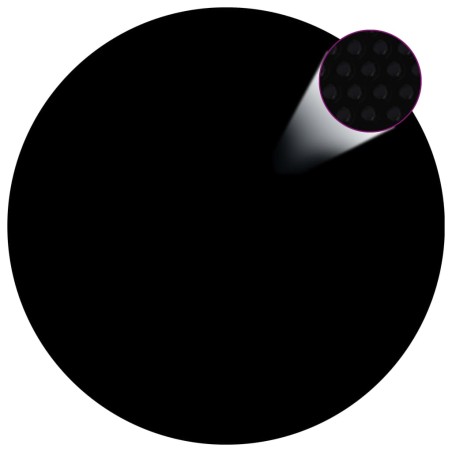 vidaXL Cubierta solar de piscina de PE flotante negro y azul 300 cm