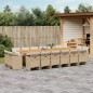 vidaXL Set comedor de jardín 17 pzas con cojines ratán sintético beige vidaXL Set comedor de jardín 17 pzas con cojines ratán sintético beige