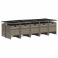 vidaXL Set de comedor de jardín 11 pzas y cojines ratán sintético gris vidaXL Set de comedor de jardín 11 pzas y cojines ratán sintético gris