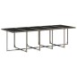 vidaXL Set de comedor de jardín 11 pzas y cojines ratán sintético gris vidaXL Set de comedor de jardín 11 pzas y cojines ratán sintético gris