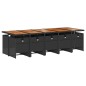 vidaXL Set de comedor jardín 11 pzas con cojines ratán sintético negro vidaXL Set de comedor jardín 11 pzas con cojines ratán sintético negro