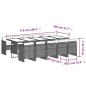 vidaXL Set de comedor jardín 11 pzas con cojines ratán sintético negro vidaXL Set de comedor jardín 11 pzas con cojines ratán sintético negro