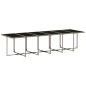 vidaXL Set comedor de jardín 17 pzas y cojines ratán sintético gris vidaXL Set comedor de jardín 17 pzas y cojines ratán sintético gris