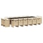 vidaXL Set comedor de jardín 17 pzas con cojines ratán sintético beige