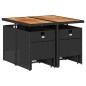 vidaXL Set de comedor de jardín 9 pzas y cojines ratán sintético negro vidaXL Set de comedor de jardín 9 pzas y cojines ratán sintético negro